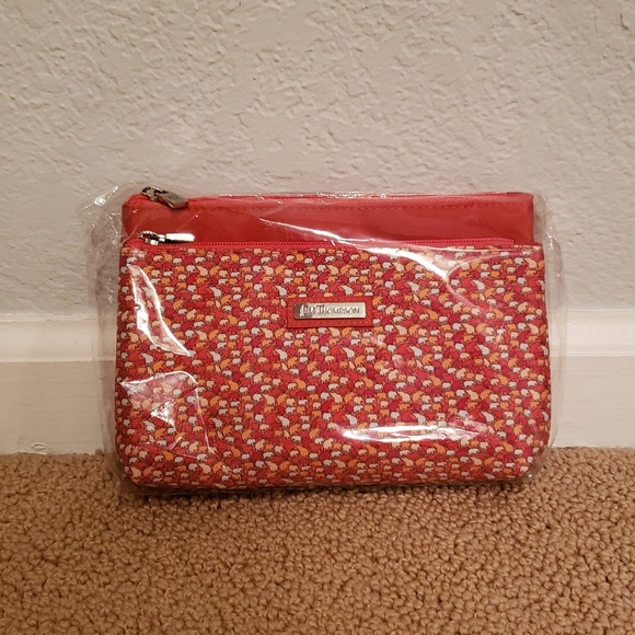 Jim Thompson Handbags - Jim Thompson Orange Elephant Cosmetic Pouch